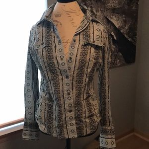 Long sleeved, button up blouse